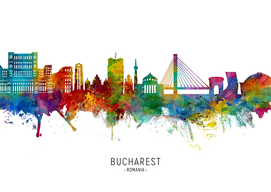 Bucharest Romania Skyline