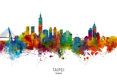 Taipei Taiwan Skyline
