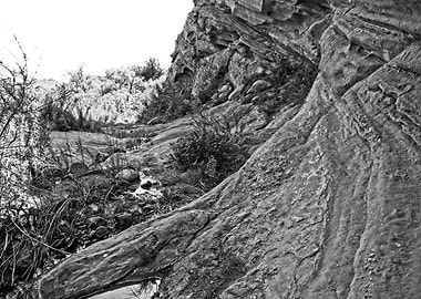 Sandstone Cliffs in Shadow