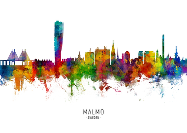 Malmo Sweden Skyline