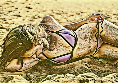 Woman on a Sand