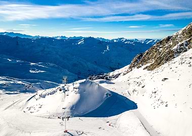ValThorens, France - Drone