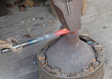 old mallet in the factory