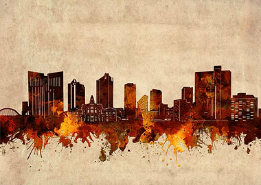 fort worth skyline grunge