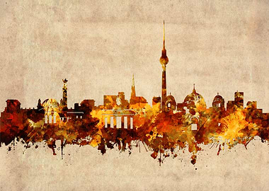 berlin skyline grunge