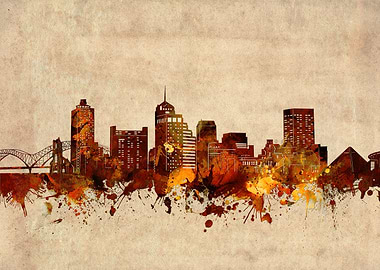 memphis skyline grunge