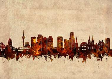 cologne skyline grunge