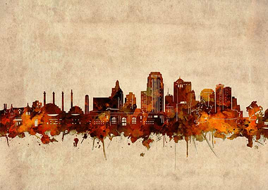 kansas city skyline grunge