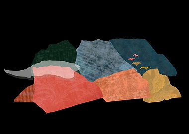 Birds fly away black