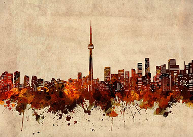 toronto skyline grunge