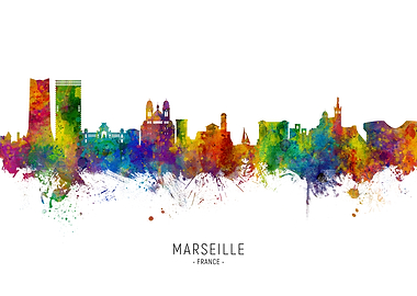 Marseille France Skyline