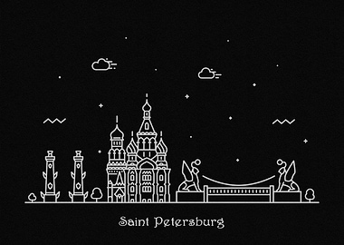 Saint Petersburg Skyline