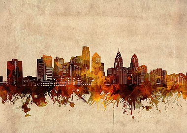 philadelphia skyline grung