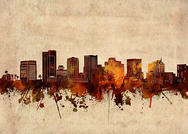 phoenix skyline grunge