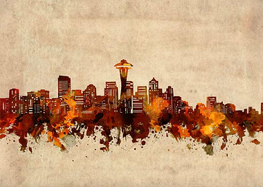 seattle skyline grunge