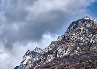 mountain and cloud