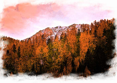 abstract snowy mountain