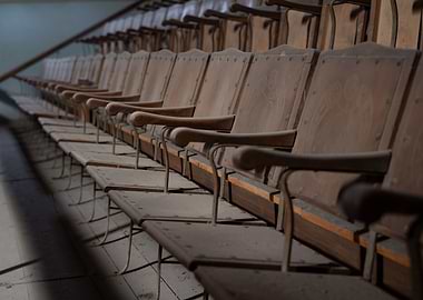 Seats of an old theater