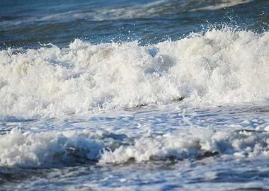 sea waves on a black sand