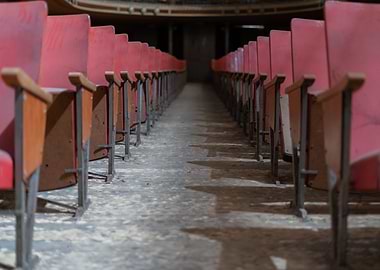 Seats of an old theater
