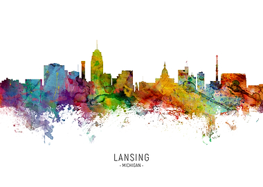 Lansing Michigan Skyline