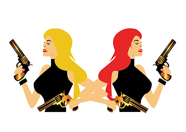 Criminal scene cartoon