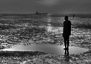 Three Gormley Iron Men