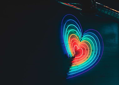 Neon Multicolor Heart