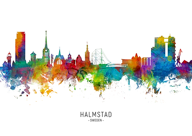 Halmstad Sweden Skyline