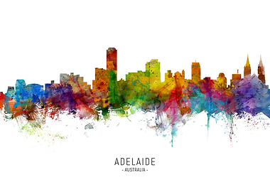 Adelaide Australia Skyline