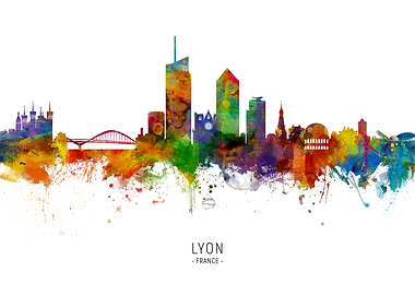Lyon France Skyline
