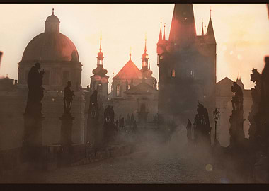 the dawn over Prague