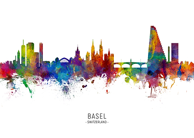 Basel Switzerland Skyline