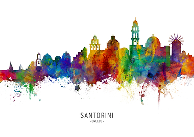 Santorini Greece Skyline