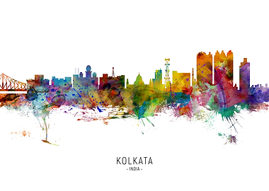 Calcutta Kolkata Skyline