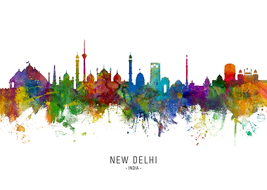 New Delhi India Skyline
