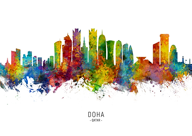 Doha Qatar Skyline