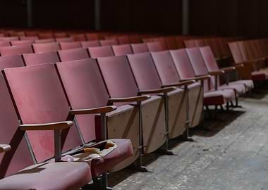 Old seats of an abandoned