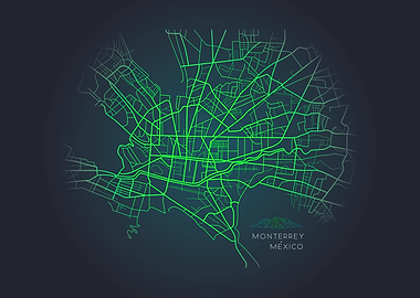 Monterrey Mexico city map