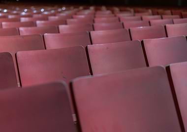 Old seats of a theater