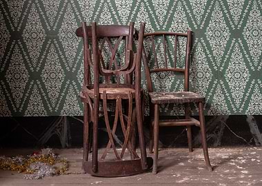 Abandoned oldie chairs