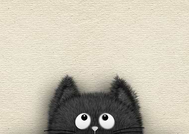 Cute Fluffy Black cat