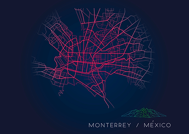 Monterrey Mexico city map