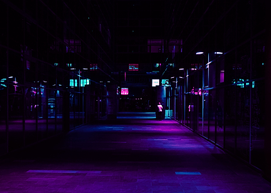 Cyberpunk Future Hallway