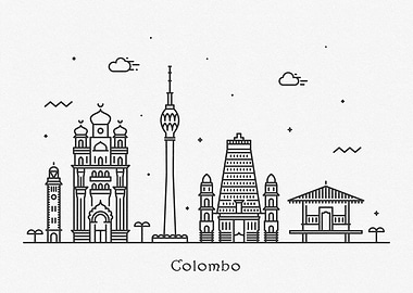 Colombo City Skyline