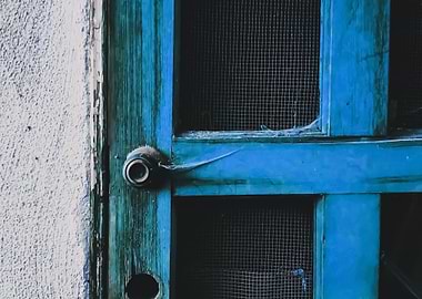 blue vintage door