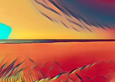 abstract deserted beach