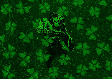 St Patricks Day Skull