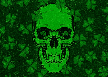 St Patricks Day Skull