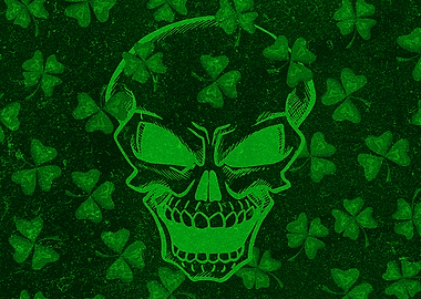 St Patricks Day Skull